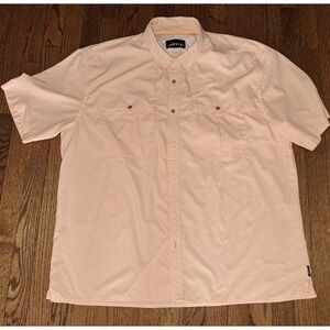 Orvis Men's Size 2XL Open Air Caster Button Fishing Shirt Active Fit Peach‎ Ss